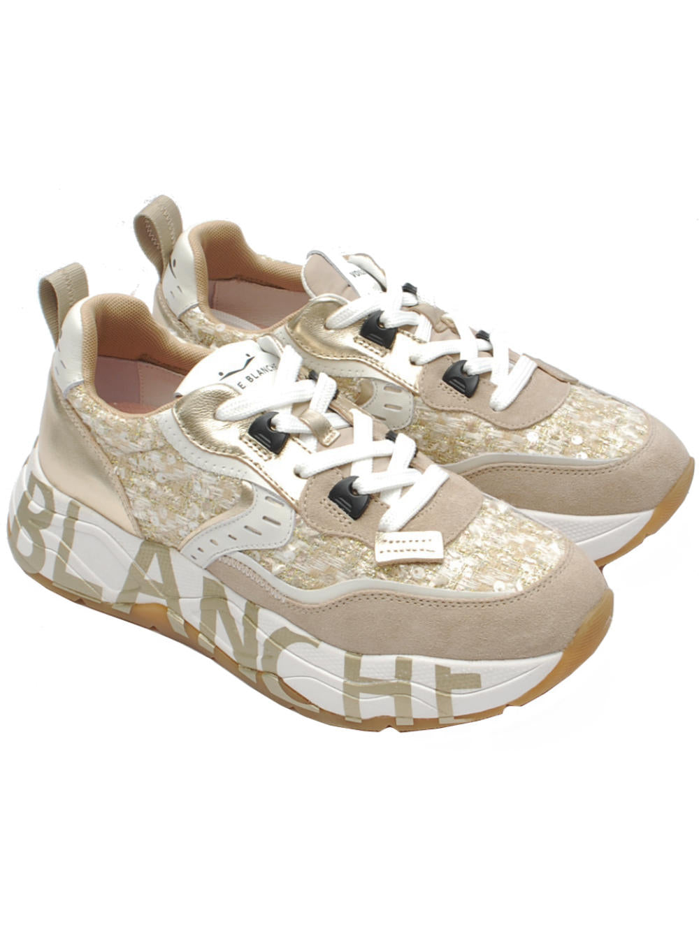 Sneaker Donna Voile Blanche Club 105 - Beige Platinum (Cod. 2E49) Pe26