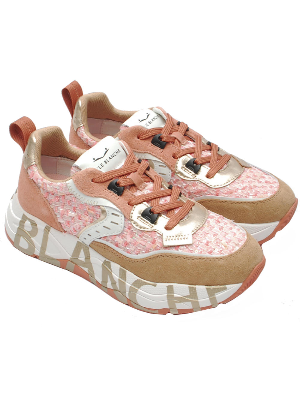 Sneaker Donna Voile Blanche Club 105 - Caramel Siena Rose (Cod. 2D28) Pe26
