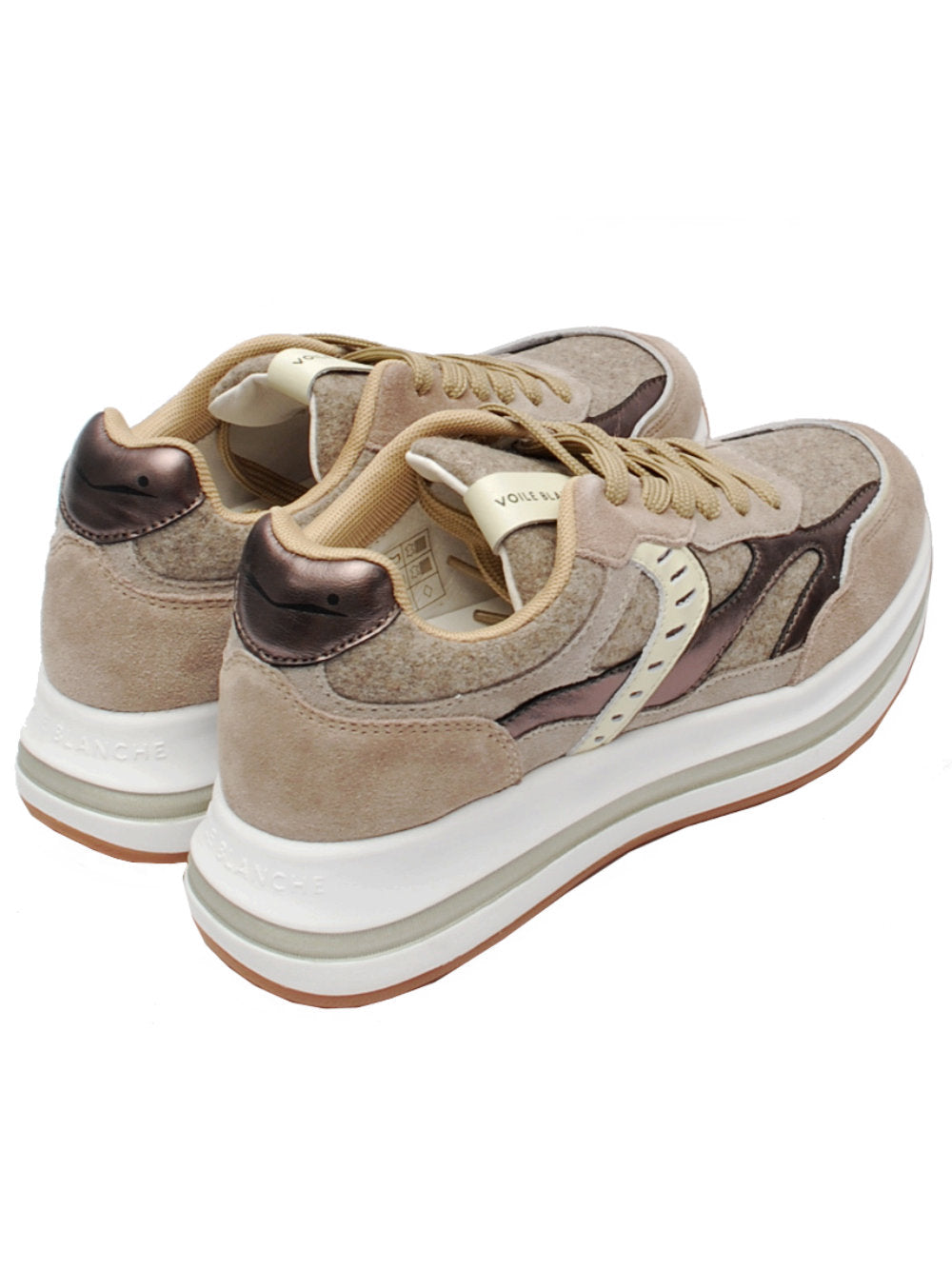 Sneaker Donna Voile Blanche Merry 122 - Dove - Beige (Cod. 1E99) Ai26