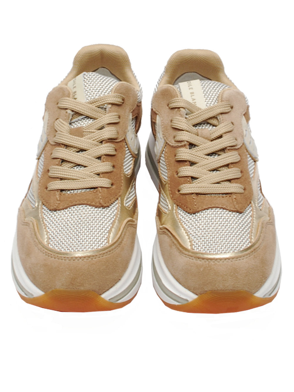 Sneaker Donna Voile Blanche Merry 122 - Light Brown - Platinum (Cod. 4D67) Ai26