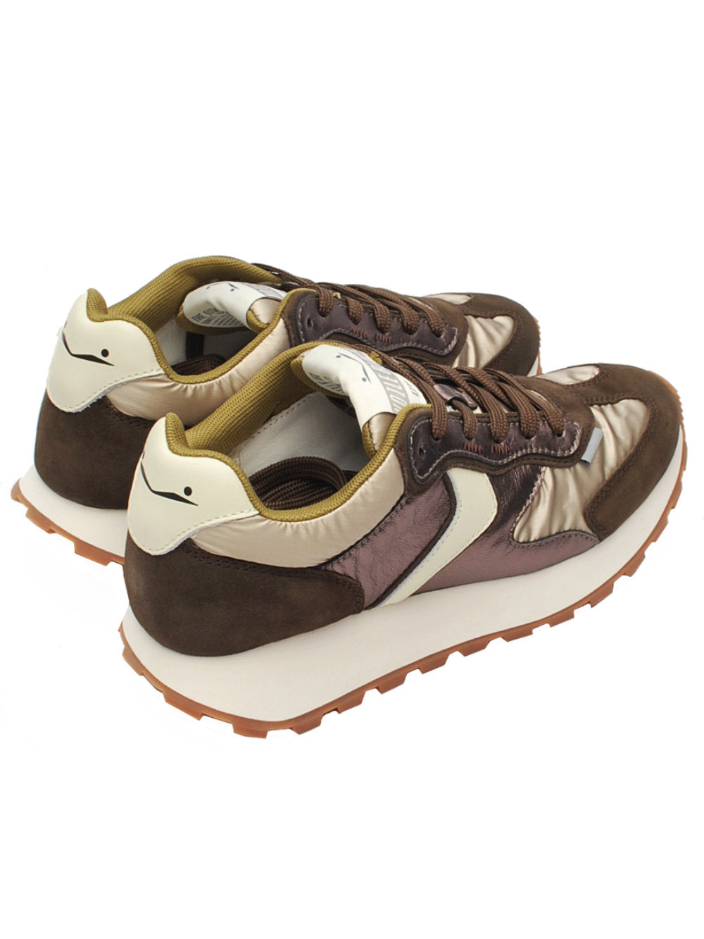 Sneaker Donna Voile Blanche Qwark Flash Dark Brown Platinum (Cod. 1D13) Ai26