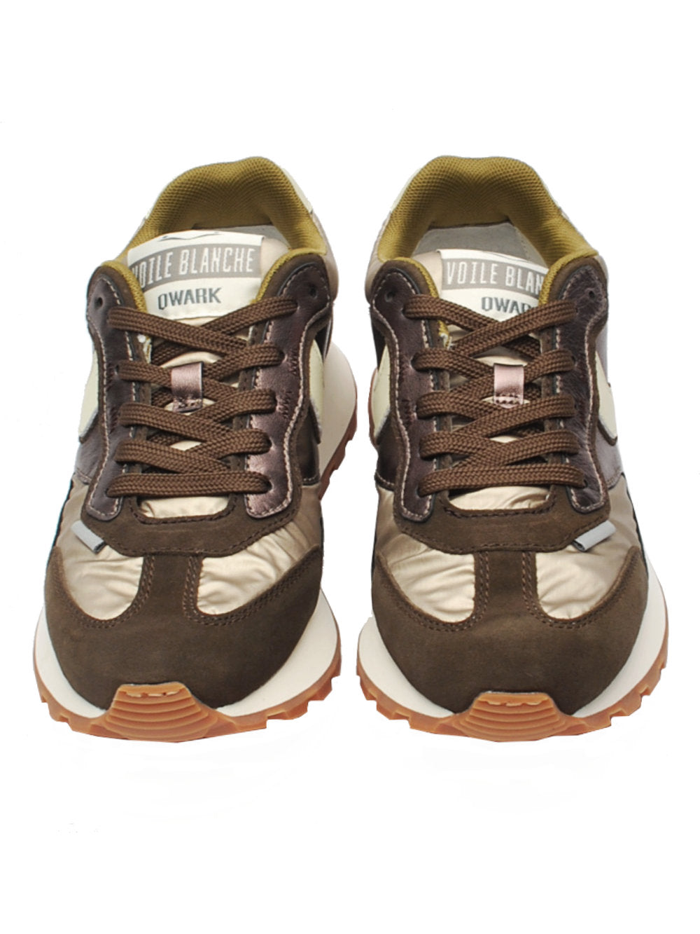 Sneaker Donna Voile Blanche Qwark Flash Dark Brown Platinum (Cod. 1D13) Ai26