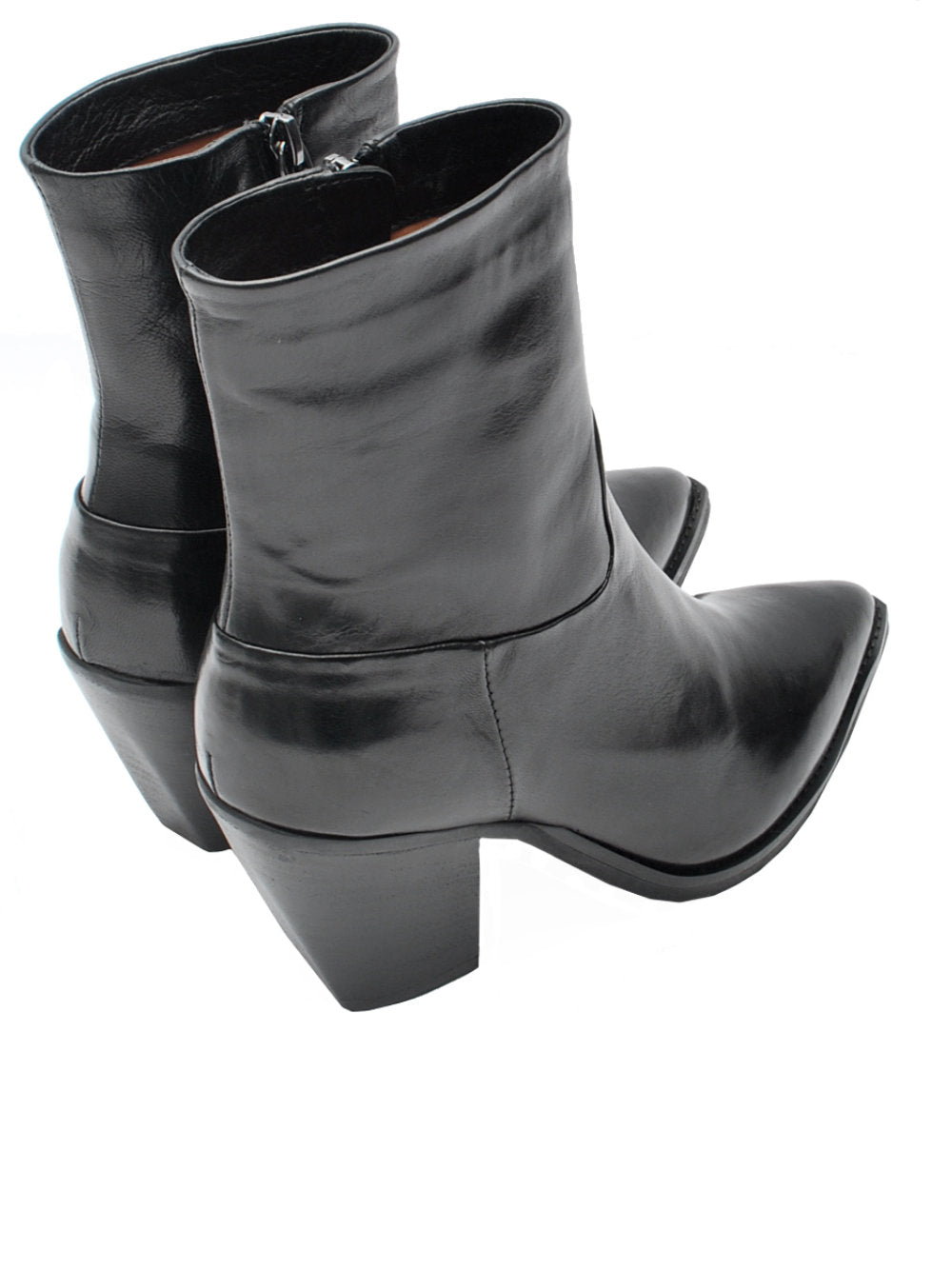 Tronchetto Texano Donna 13 Vestreet 1514 Nero in Nappa - Ai25 Calzature Nucca