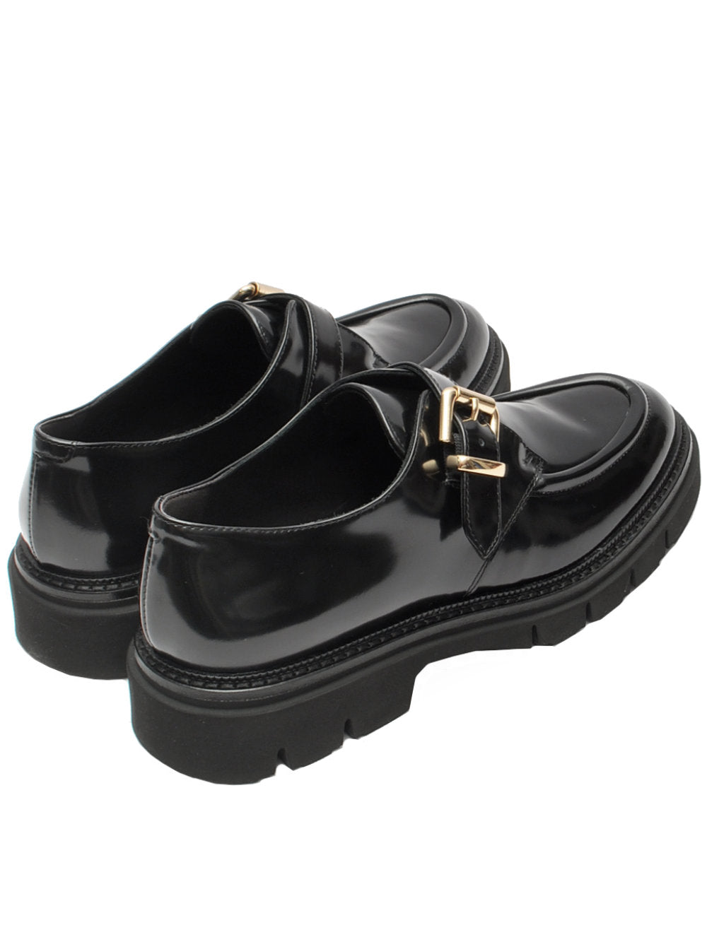 Scarpa con Fibbia Donna 13 Vestreet 408 - Vitello Spazzolato Nero Ai26