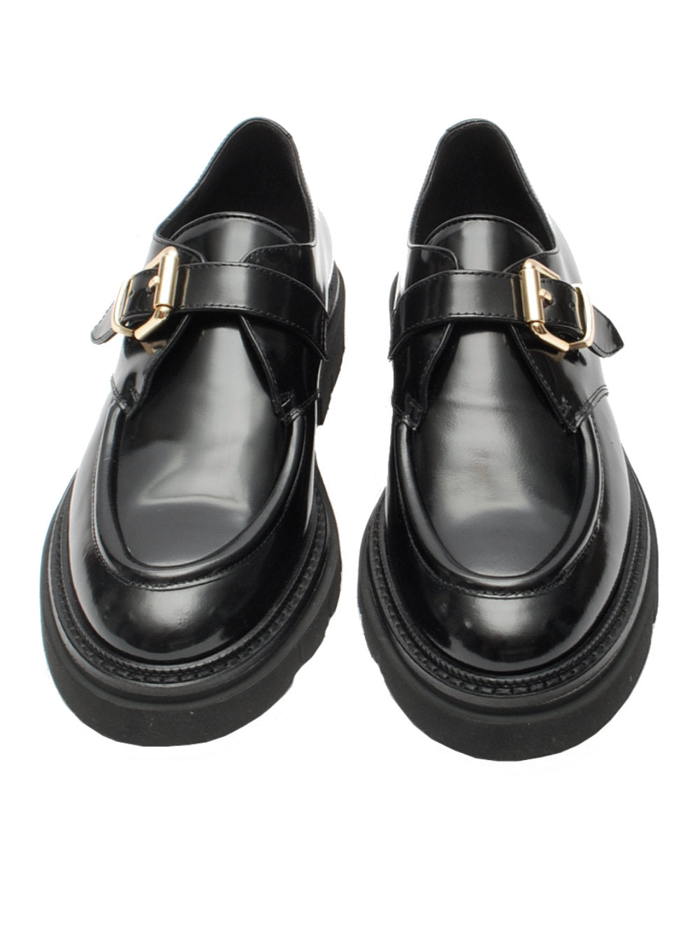 Scarpa con Fibbia Donna 13 Vestreet 408 - Vitello Spazzolato Nero Ai26
