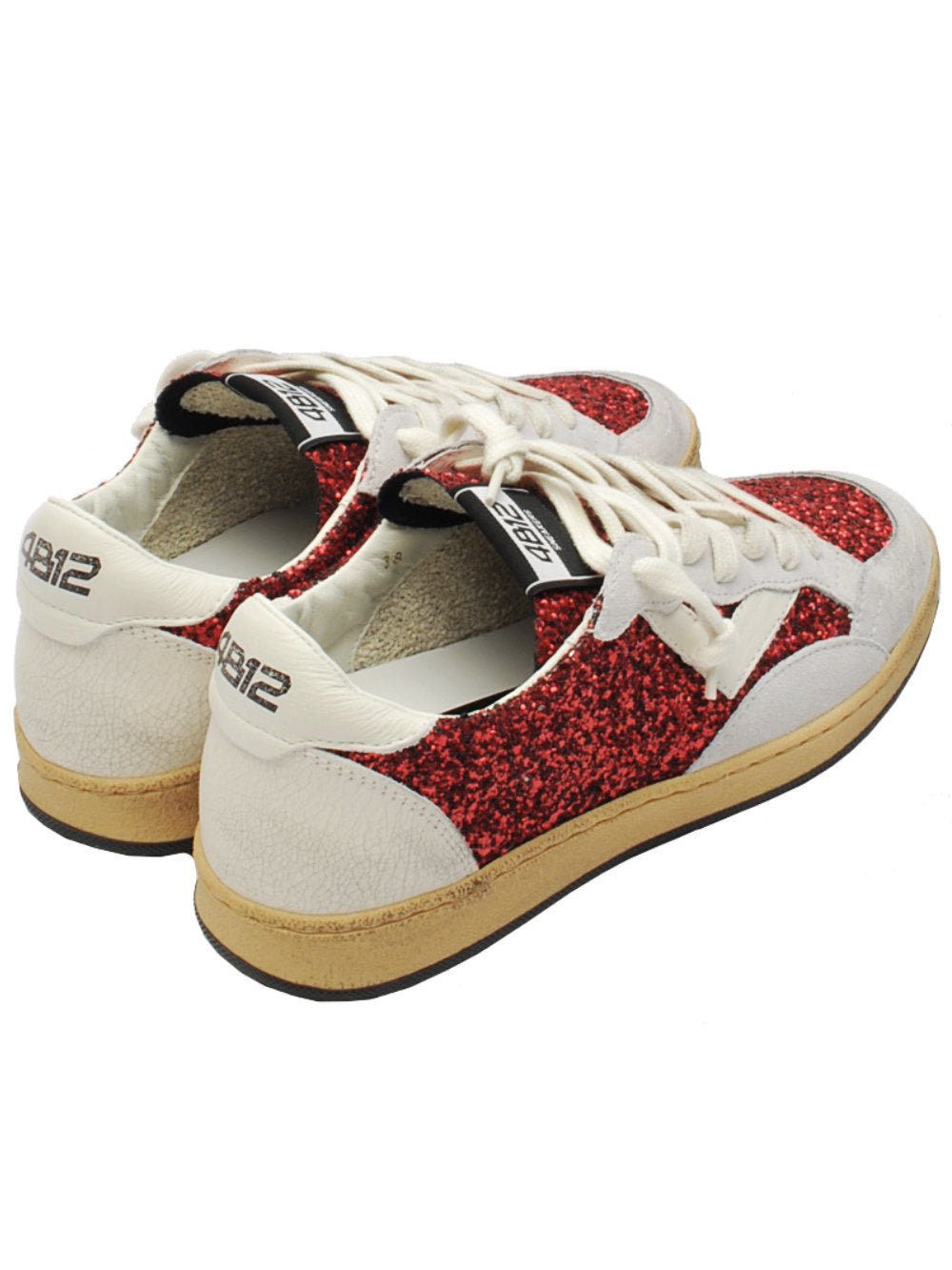 4B12 sneaker play new bianco glitter rosso d179 ai24