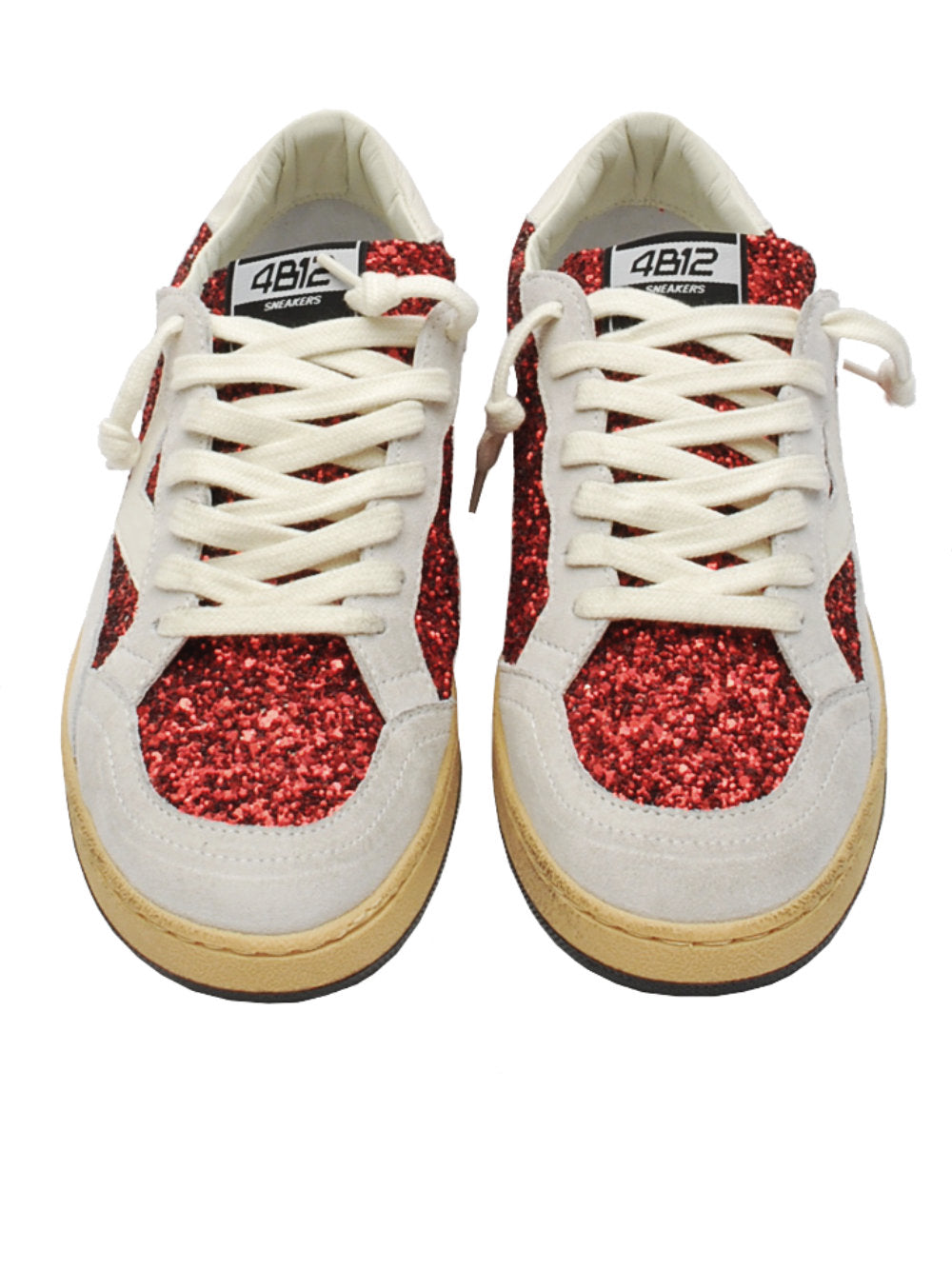 4B12 sneaker play new bianco glitter rosso d179 ai24