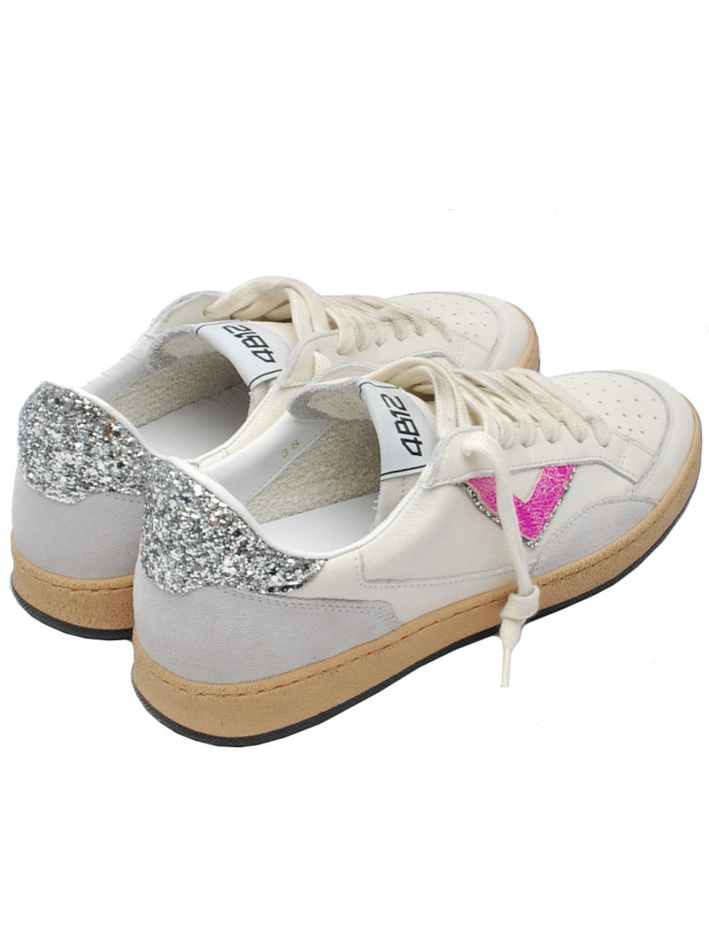 Sneakers Donna 4B12 Playnew D2000 White Fuxia Pe26