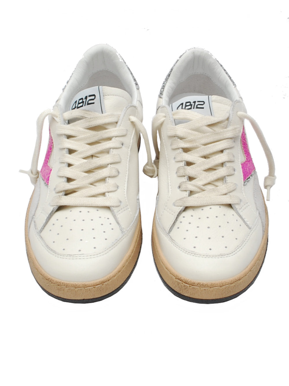 Sneakers Donna 4B12 Playnew D2000 White Fuxia Pe26