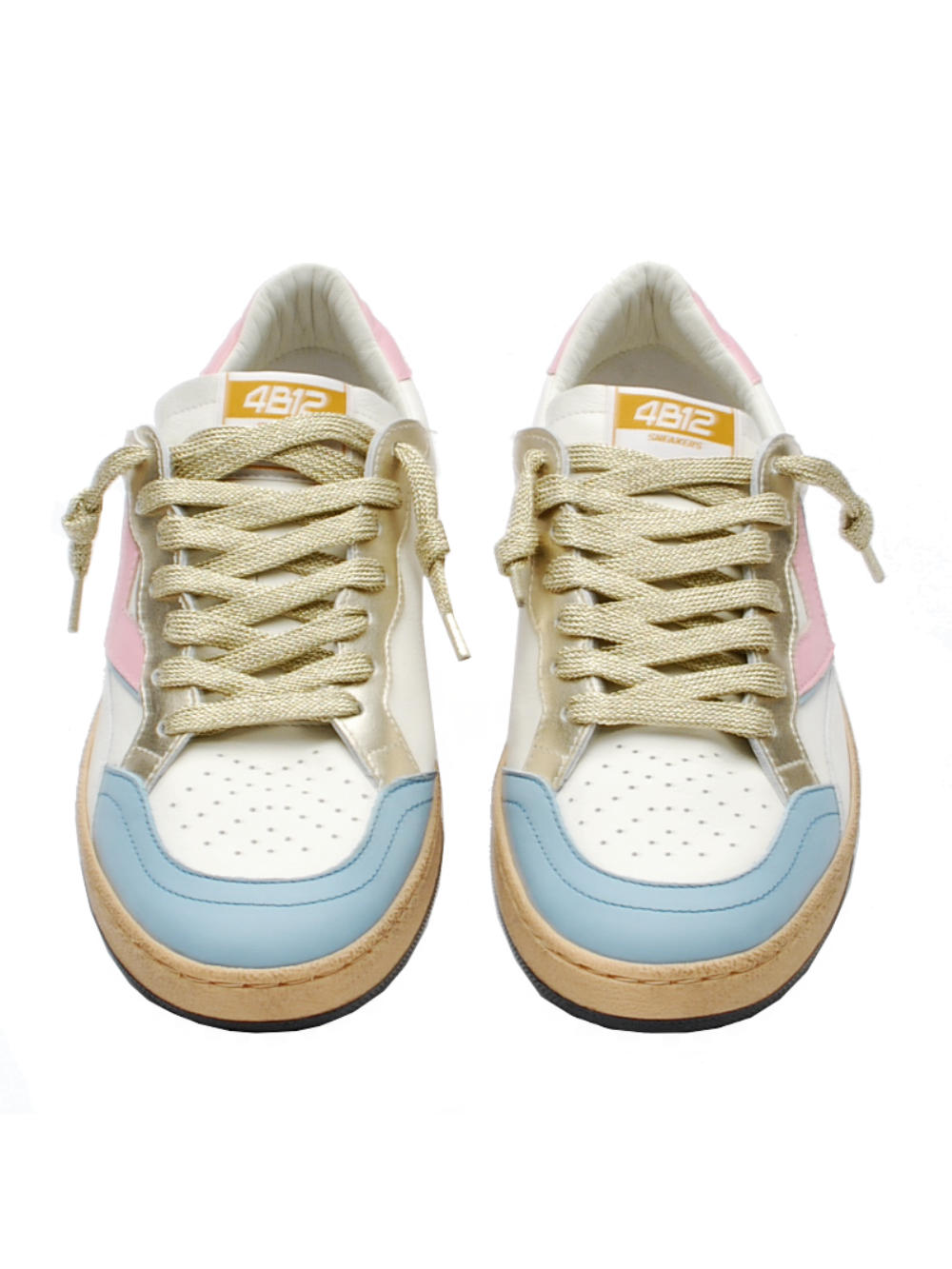 Sneakers Donna 4B12 Playnew D201 Bianco Sky Pe25 - Calzature Nucca