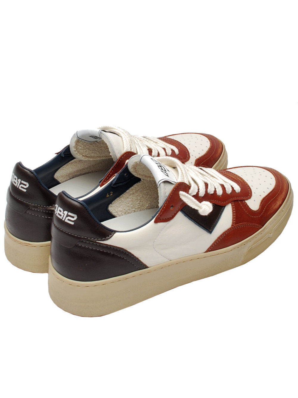 Sneakers Uomo 4B12 Hyper U3016 Off White Brown Ai26
