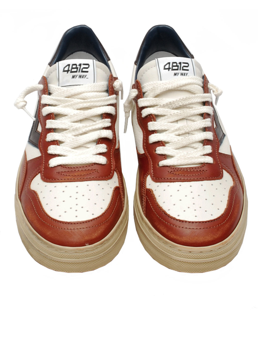 Sneakers Uomo 4B12 Hyper U3016 Off White Brown Ai26