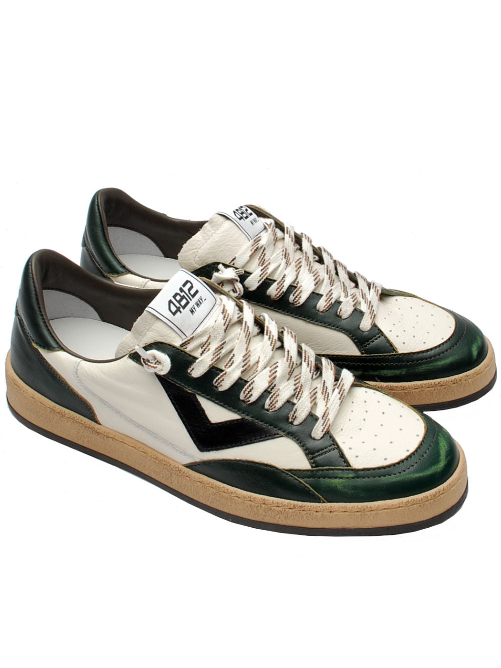 Sneakers Uomo 4B12 Playnew U1030 Pine White Ai26