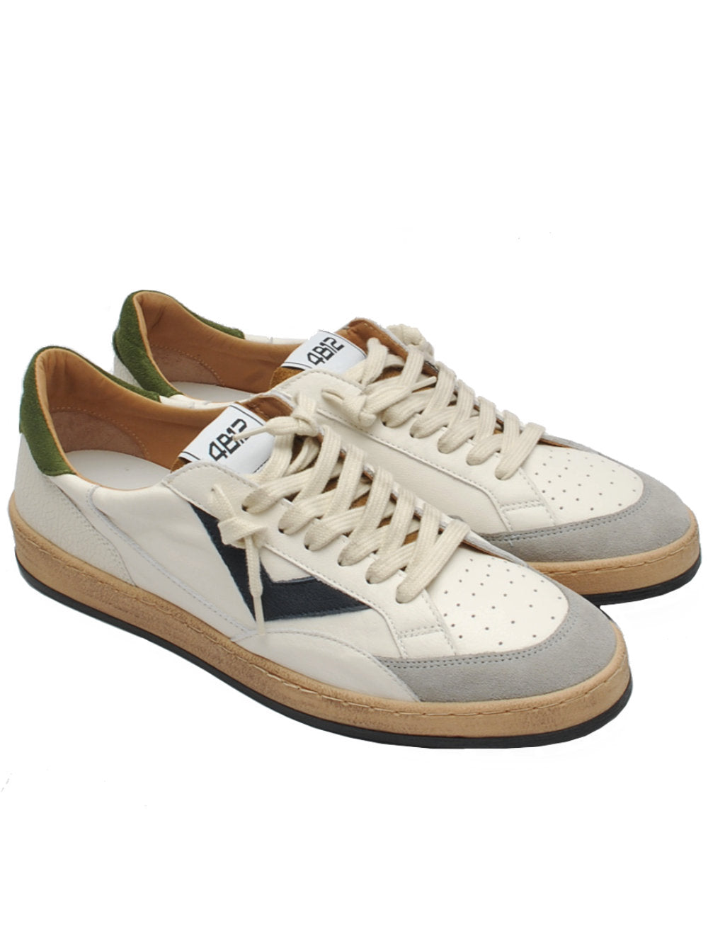 Sneakers Uomo 4B12 Playnew U122 Blue Green Ai25 - Calzature Nucca