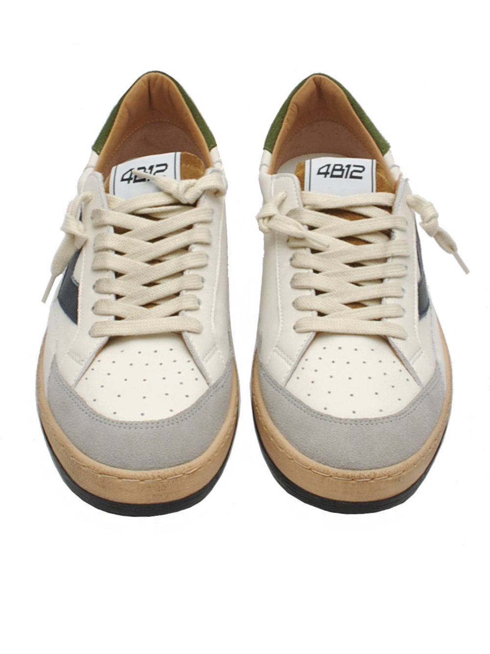 Sneakers Uomo 4B12 Playnew U122 Blue Green Ai25 - Calzature Nucca