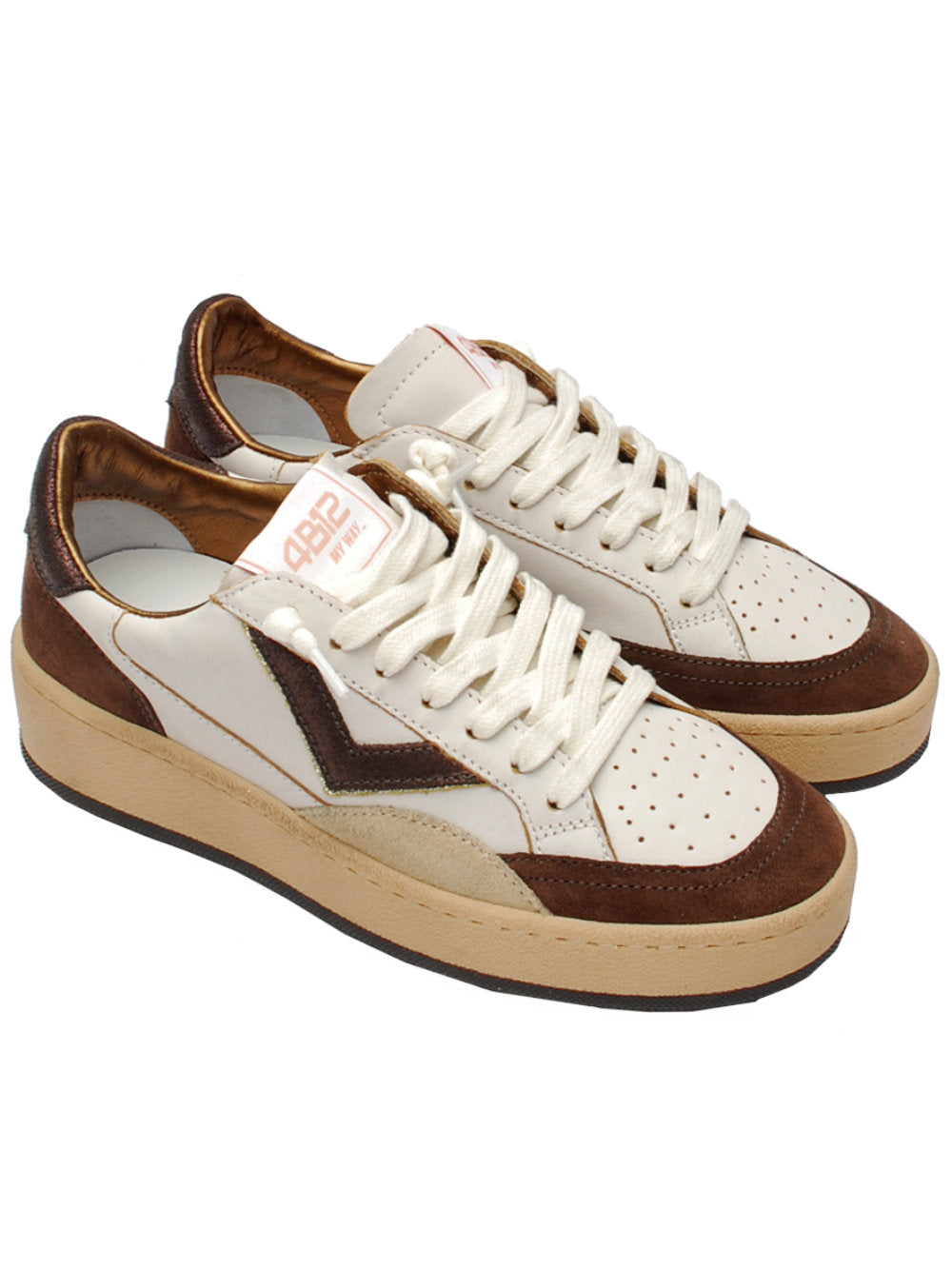 Sneakers Donna 4B12 Playnewsky D2045 White bronze Ai26