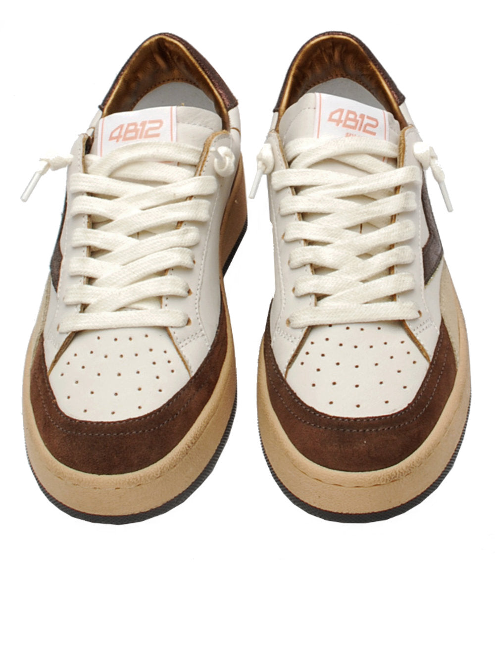 Sneakers Donna 4B12 Playnewsky D2045 White bronze Ai26
