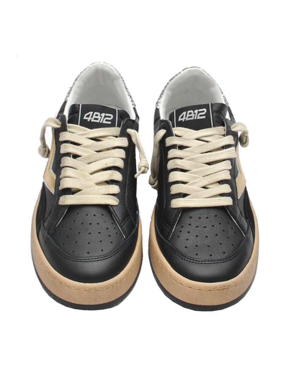 Sneakers Donna 4B12 Playnewsky D221 Black Gold Ai25 - Calzature Nucca