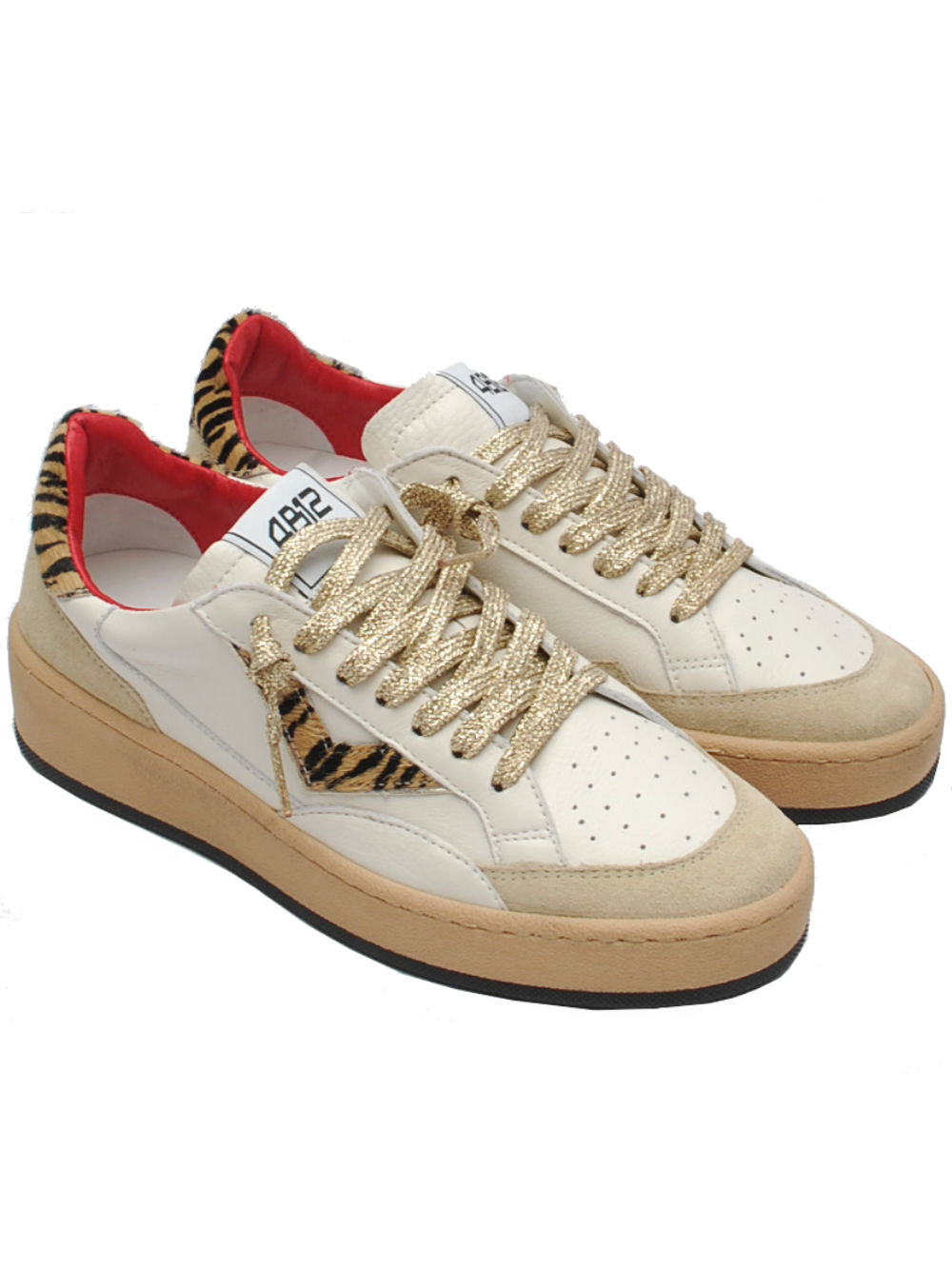Sneakers Donna 4B12 Playnewsky D229 White Leo Ai25 - Calzature Nucca