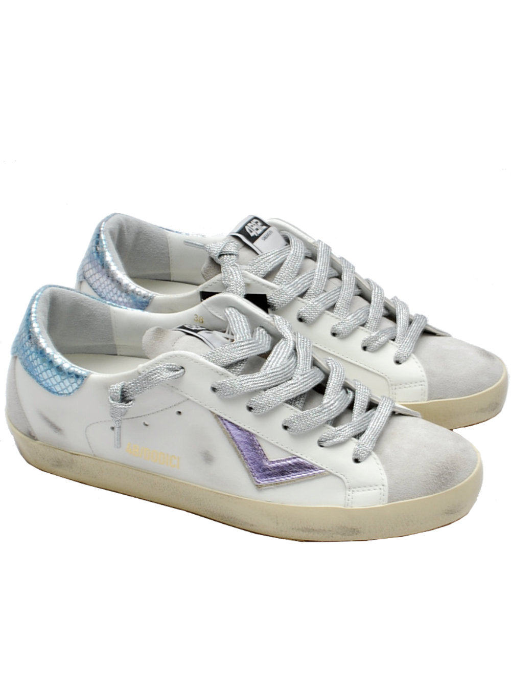 Sneakers Donna 4B12 Suprime D304 Bianco Ghiaccio Pe25 - Calzature Nucca