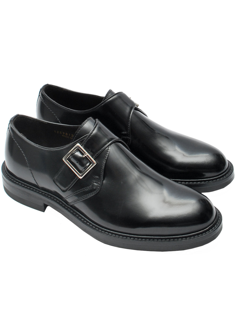 Deerby Uomo Artisti e Artigiani con Fibbia 12598 - Vitello Spazzolato Nero ai25 - Calzature Nucca