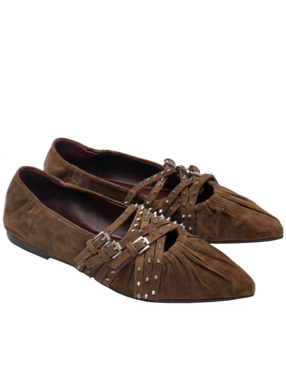 Ballerine Ash Brendah Fandango con Cinturini Borchiati Ai25 - Calzature Nucca