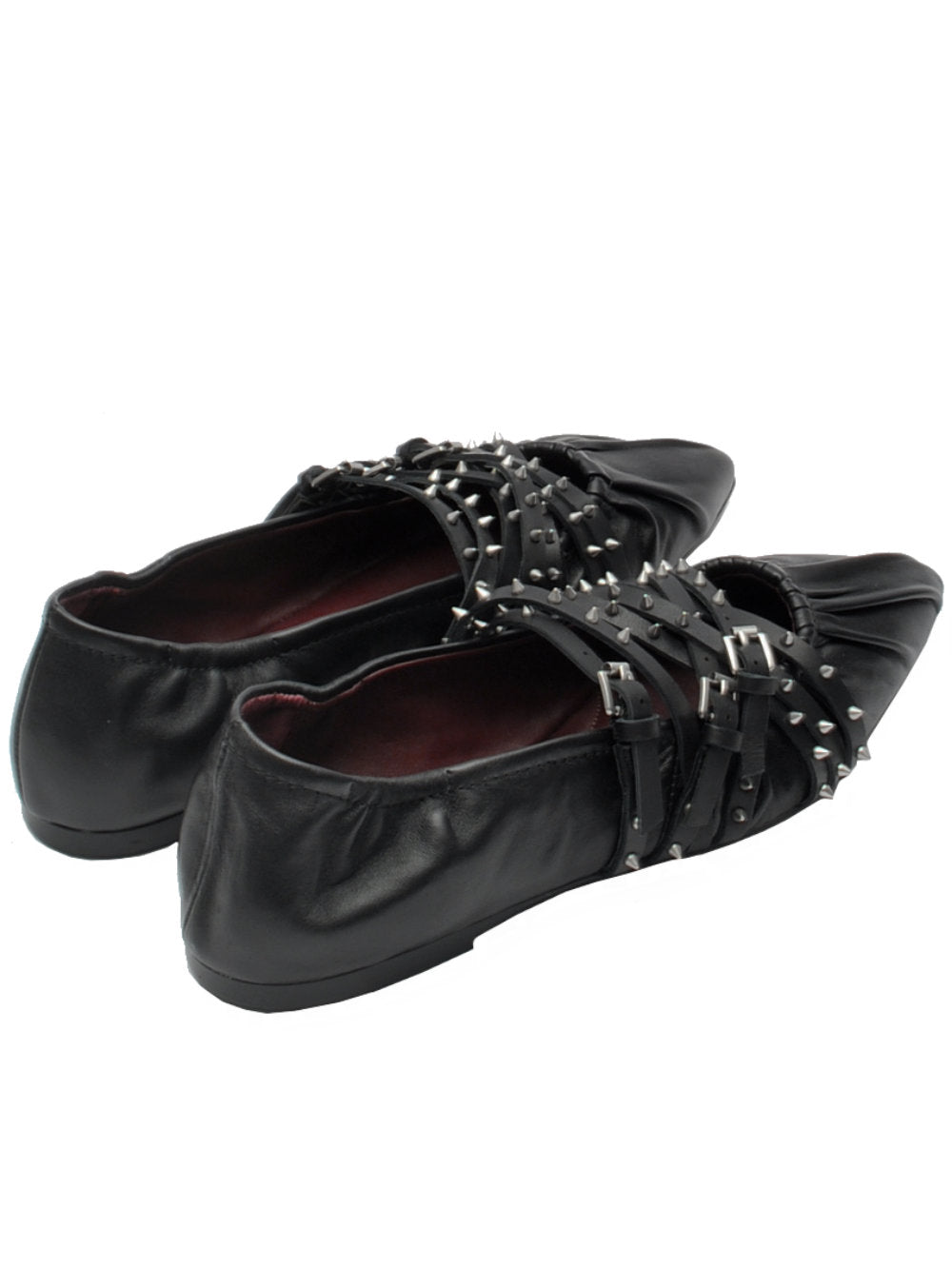 Ballerine Ash Brendah Nera con Cinturini Borchiati Ai25 - Calzature Nucca