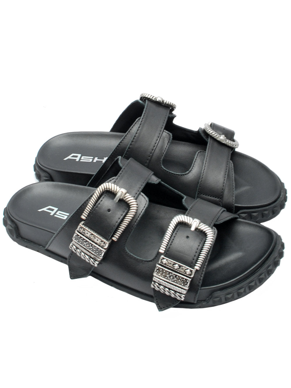 Sabot Donna Ash Twister Pelle Nera Pe26