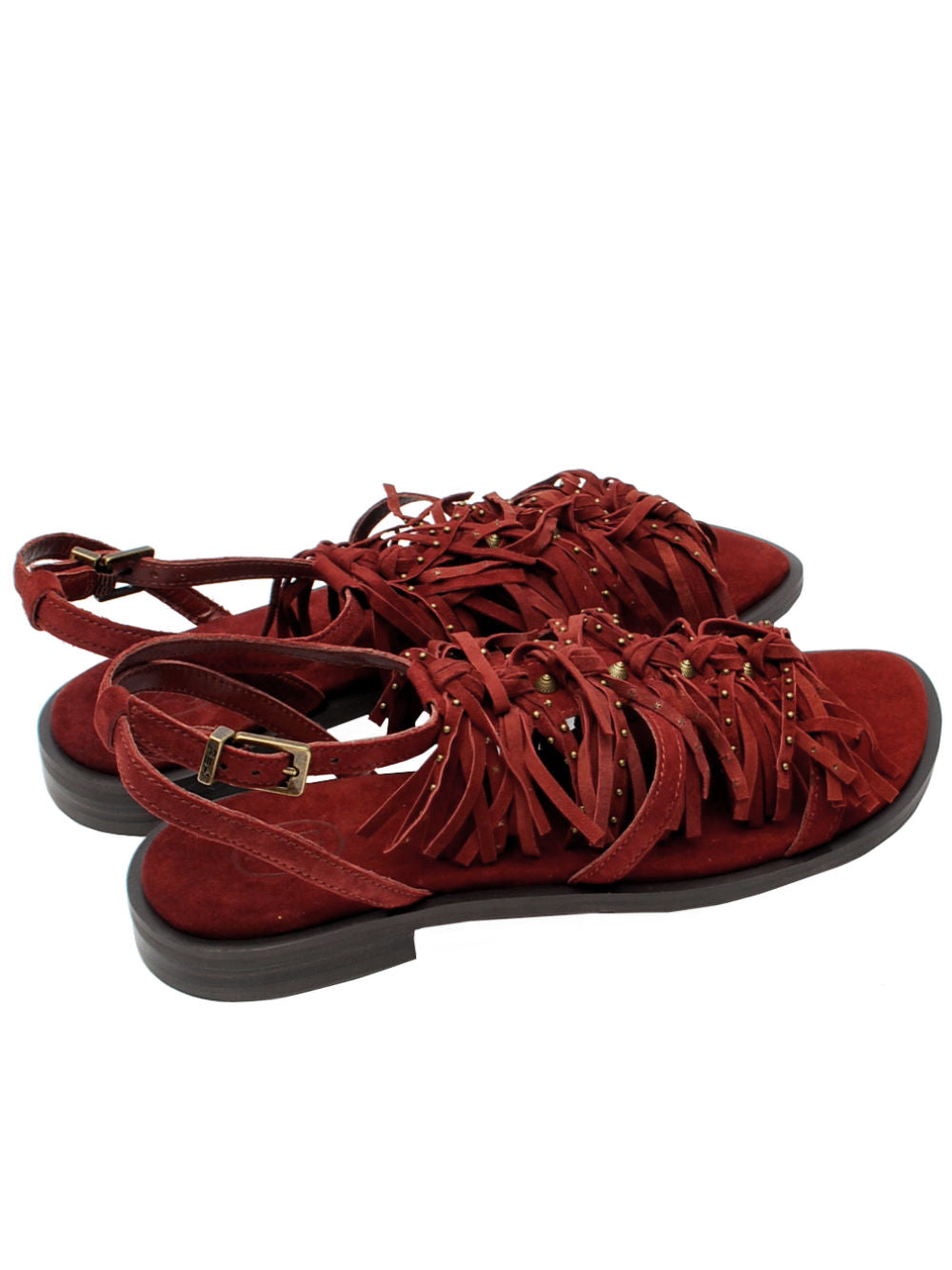 Sandalo Ash Panic Marsala - Borchiette Oro Pe26