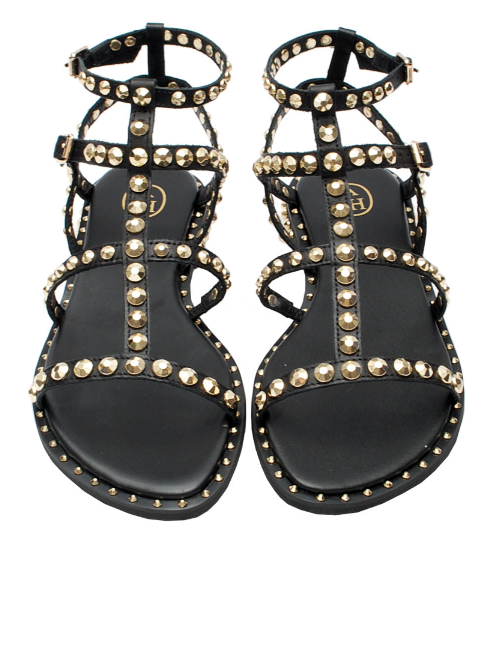 Sandalo Ash Preciuos Black - Borchiette Oro Pe26