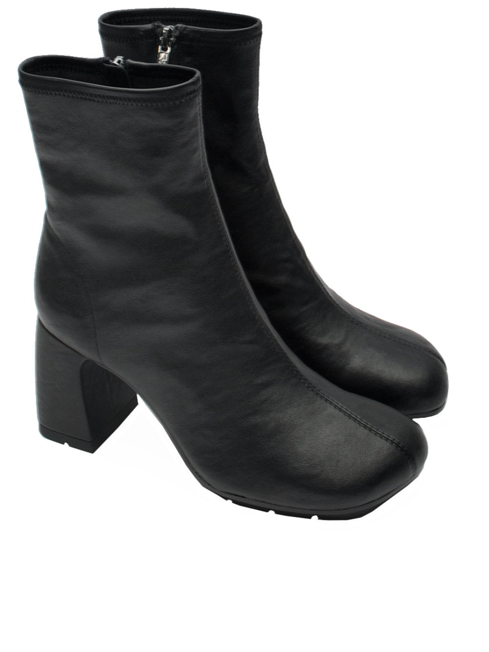 Tronchetto Donna Ash Eclat Bis - Ecopelle Elasticizzata Nera  Ai25 Calzature Nucca