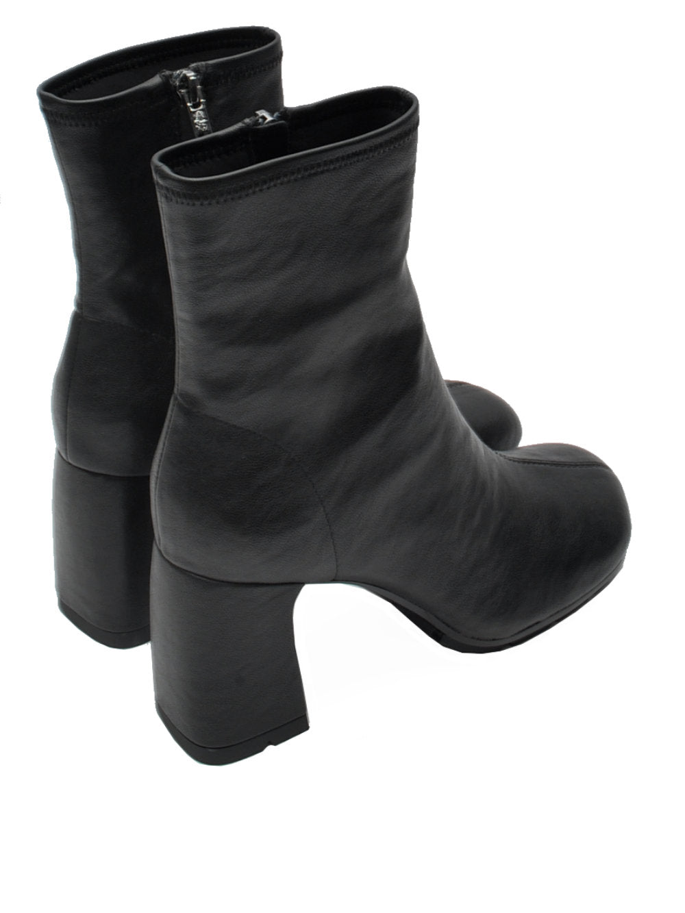 Tronchetto Donna Ash Eclat Bis - Ecopelle Elasticizzata Nera  Ai25 Calzature Nucca