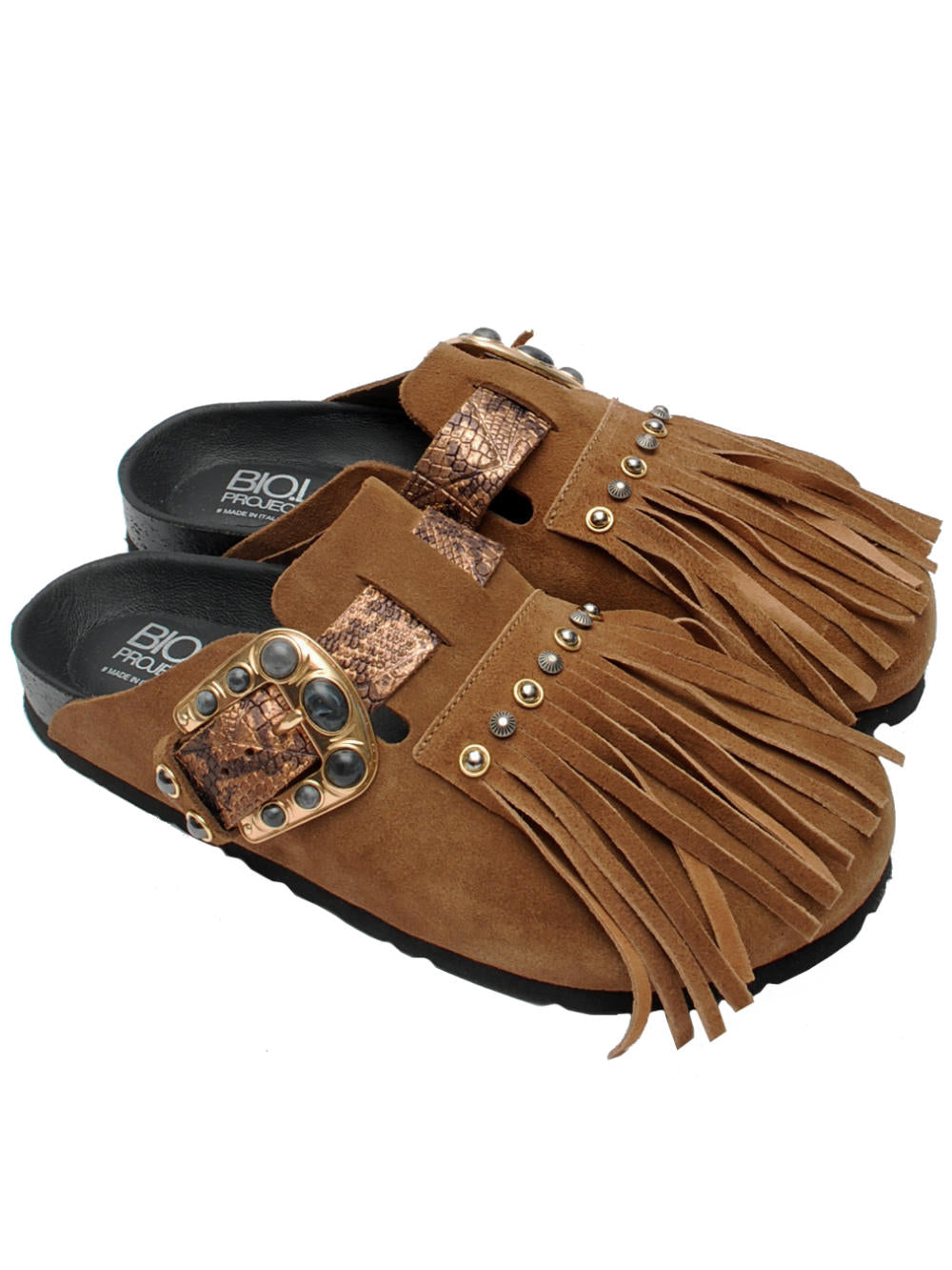 Ciabatte Biolab Iowa Clog Scamosciato Taupe Pe26