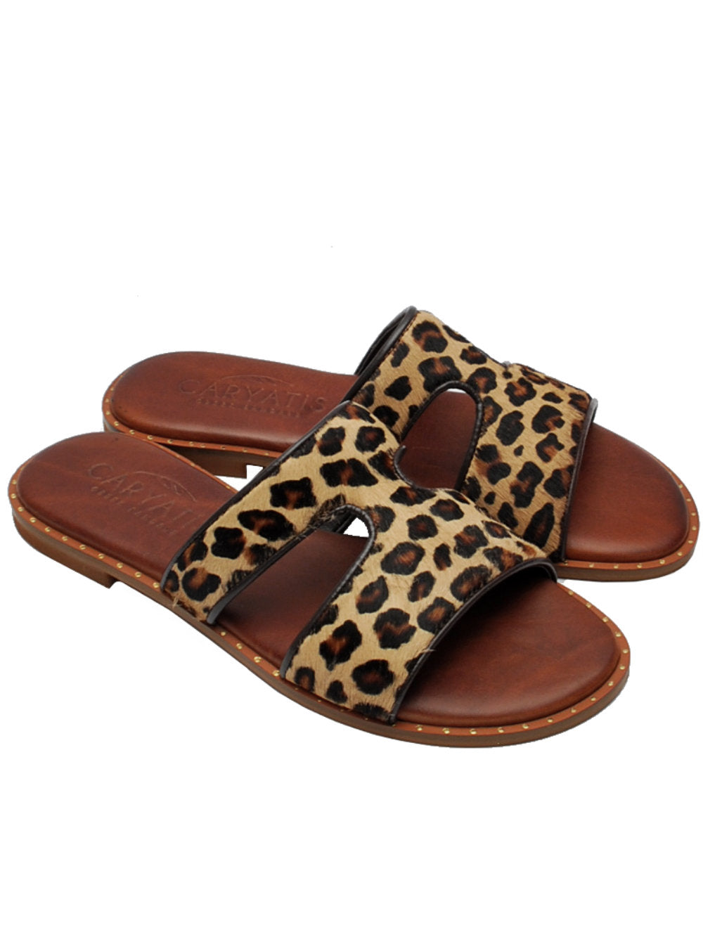 Ciabatte Caryatis 62011 Brown-Leo: Un tocco selvaggio per il tuo stile!