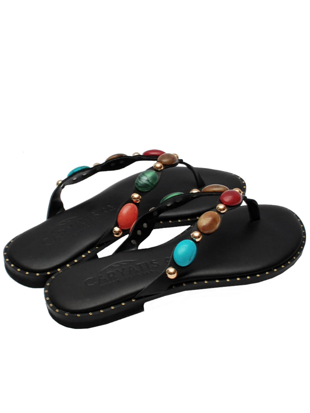 Ciabatte Infradito Caryatis 62060 Black: Un tocco di luce e colore per l'estate