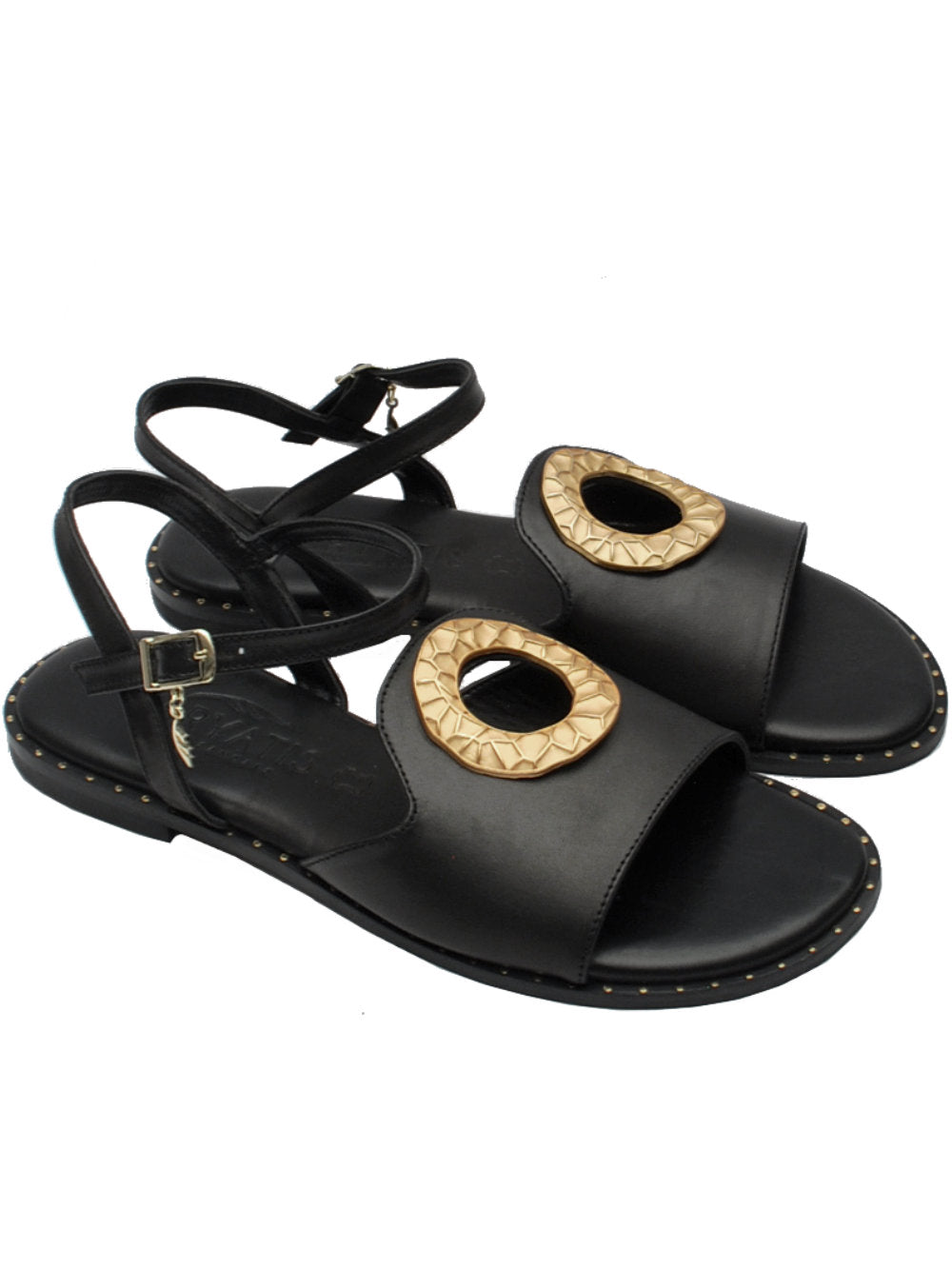 Sandali Caryatis 62084 Black: Eleganza semplice con un tocco luminoso