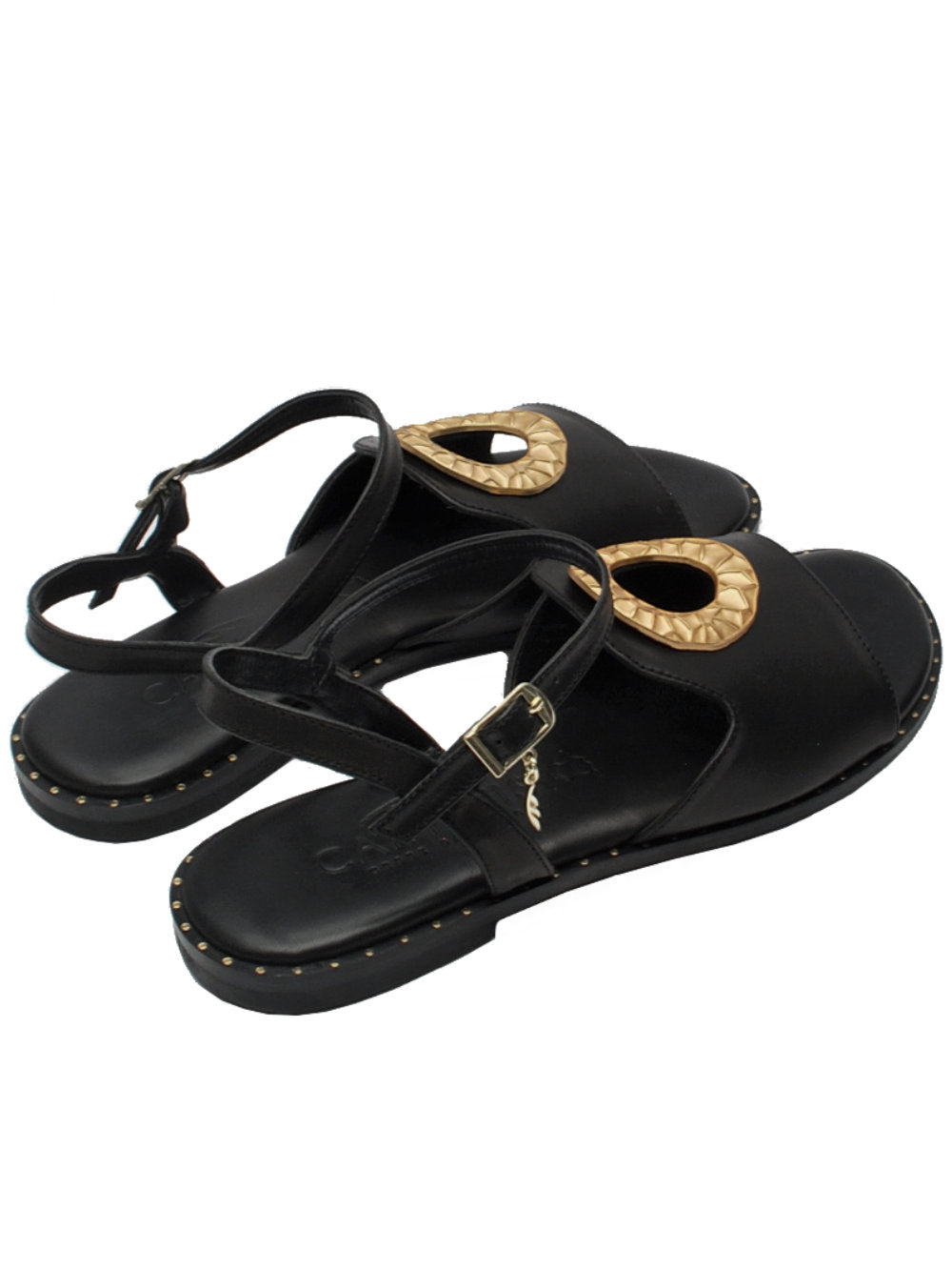 Sandali Caryatis 62084 Black: Eleganza semplice con un tocco luminoso