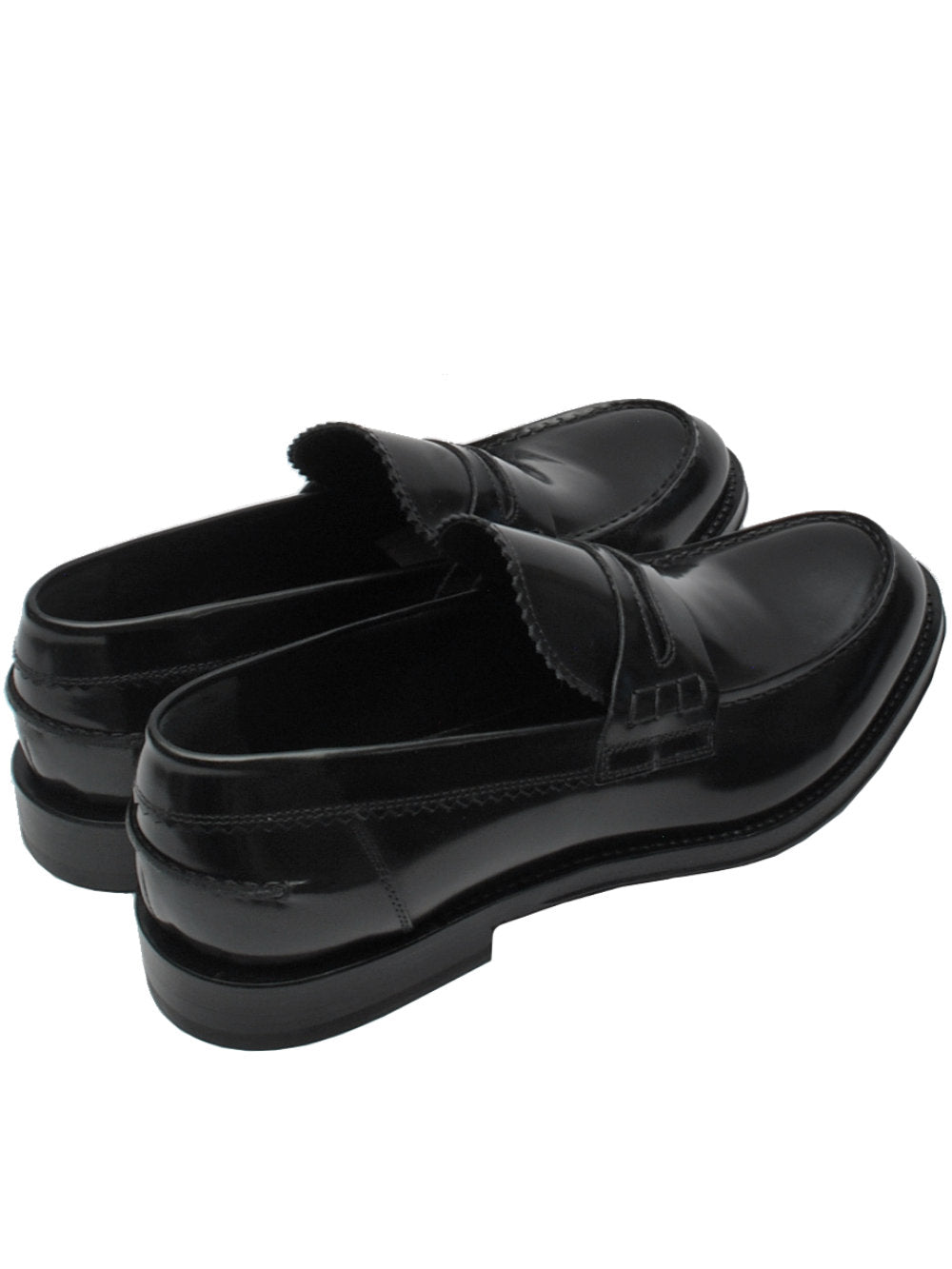Mocassini College Uomo Corvari 1820 Vitello Spazzolato Nero Pe25 - Calzature Nucca