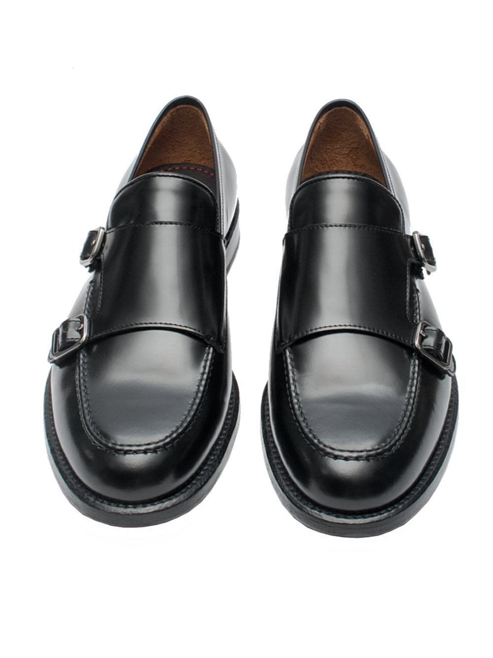 Mocassini Uomo Corvari 1832 Vitello Spazzolato Nero Fibbie Pe25 - Calzature Nucca