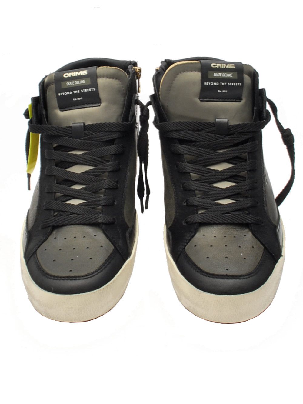 Crime London sneaker sk8 deluxe mid militare nero 15152 ai24