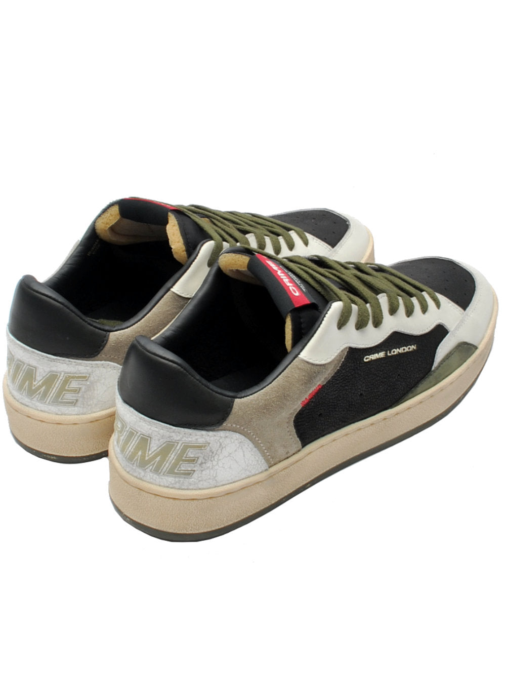 Crime London sneaker chelsea bianco nero 15201 ai24