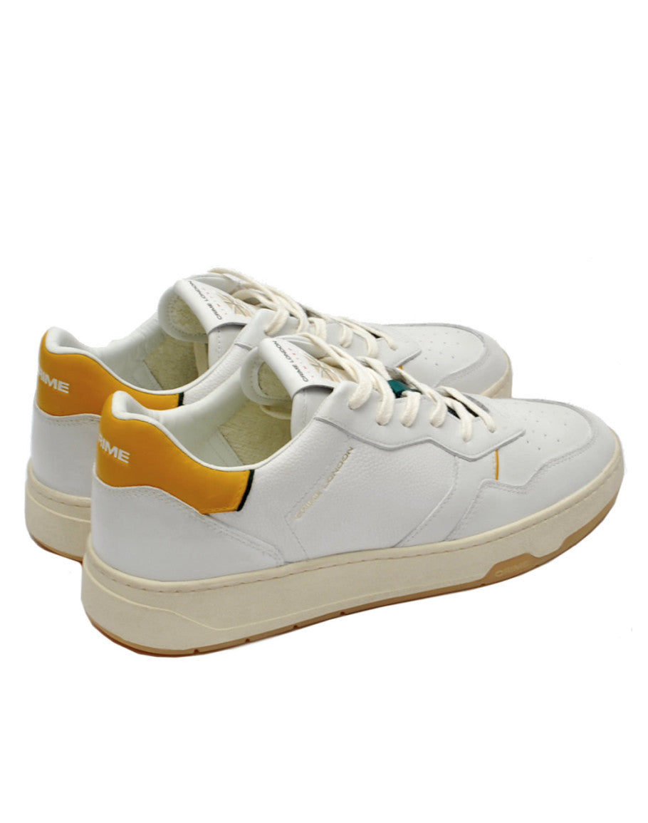 CRIME LONDON WHITE YELLOW TIMELESS SNEAKERS 16204 SS23 