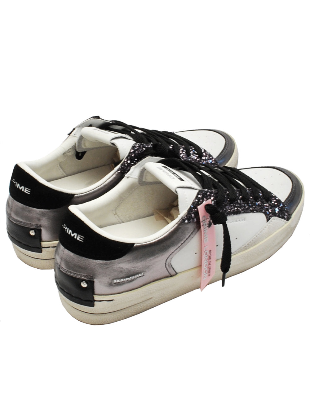 Crime London sneaker sk8 deluxe bianco piombo 21107 AI24