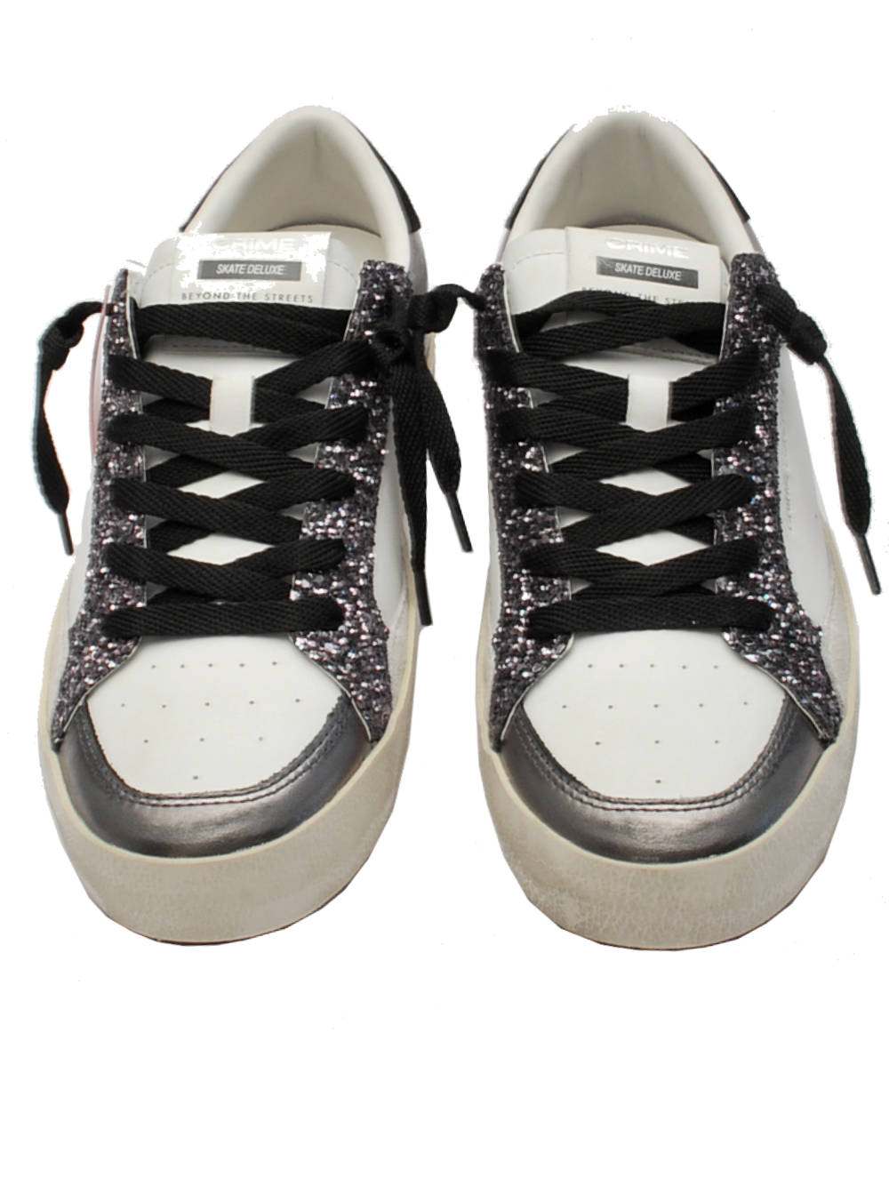 Crime London sneaker sk8 deluxe bianco piombo 21107 AI24