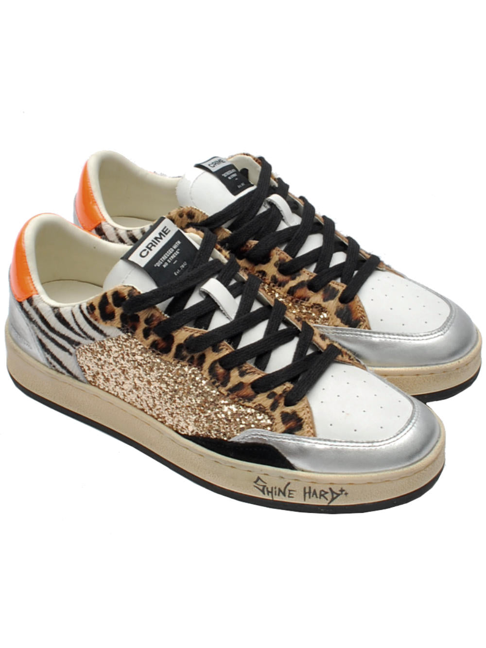 Crime London sneaker chelsea bianco leo 21201 ai24