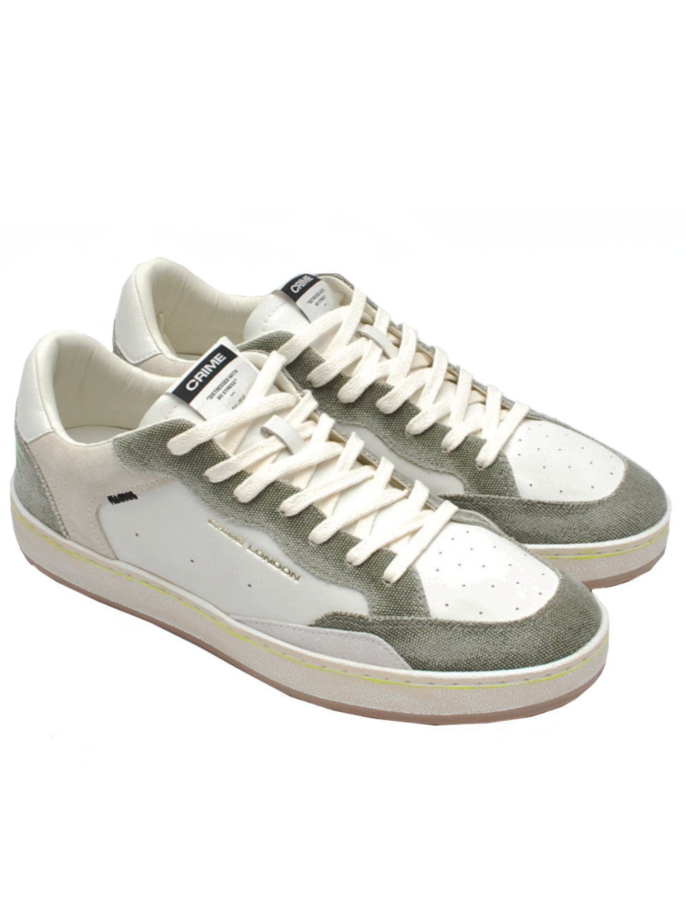 Sneakers Uomo Crime London Chelsea bianco army 14201 pe25 Calzature Nucca