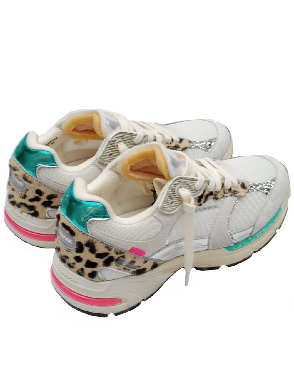 Sneakers Donna Crime London Fugitive Bianco/Leo 20303 PE25 - Calzature Nucca