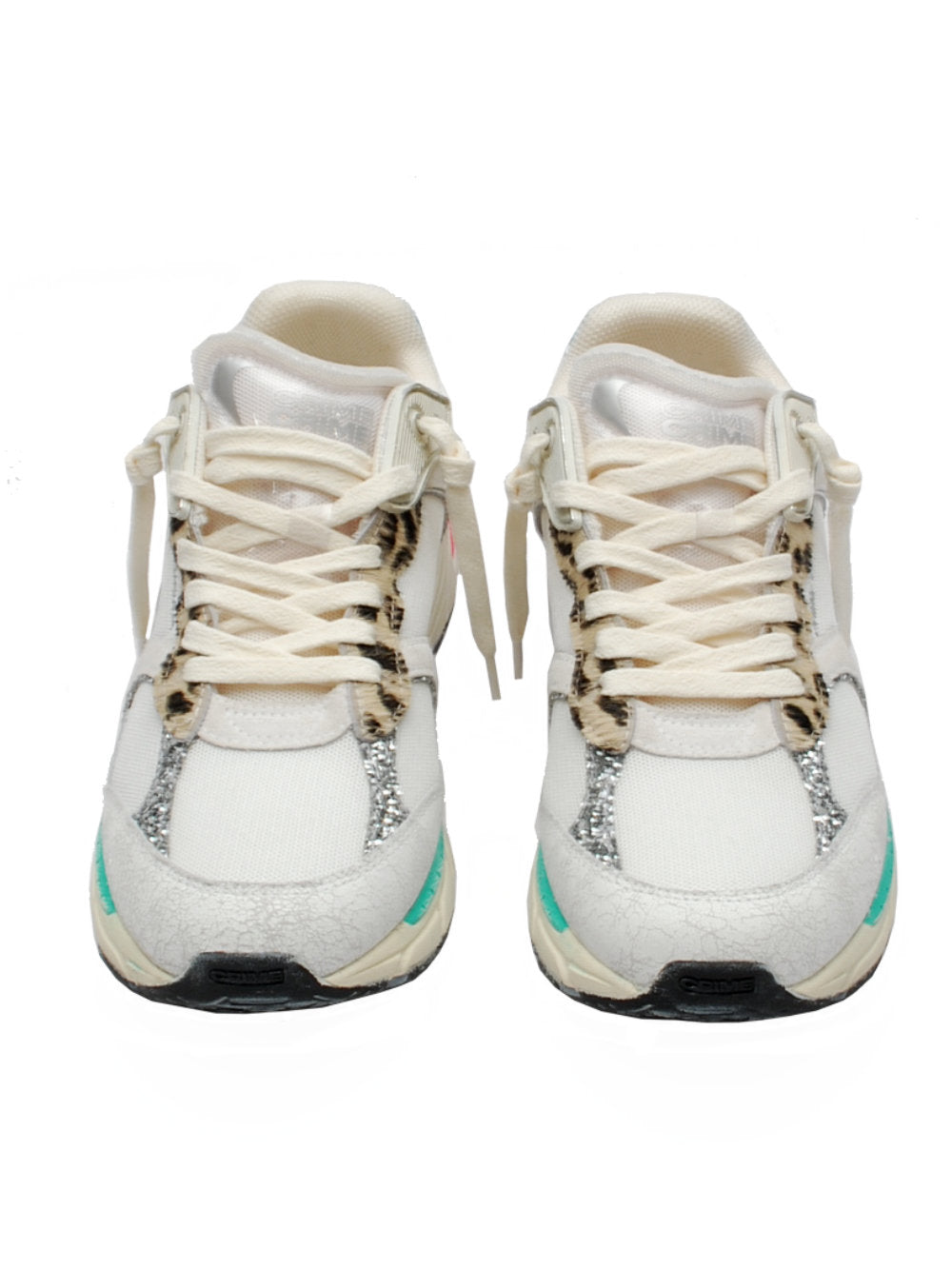 Sneakers Donna Crime London Fugitive Bianco/Leo 20303 PE25 - Calzature Nucca