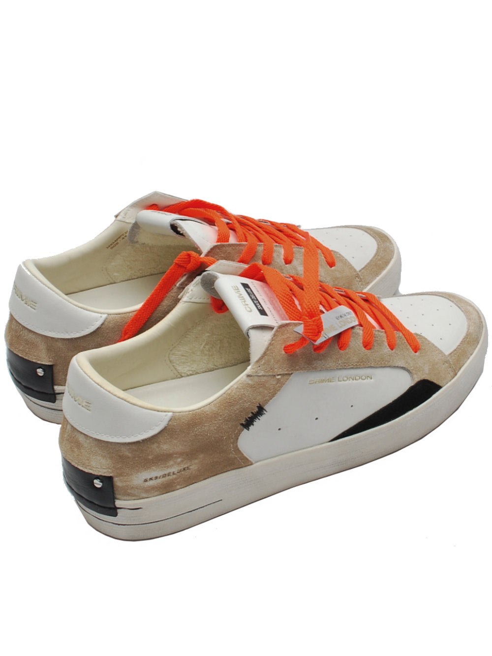 Sneakers Uomo Crime London Sk8 Deluxe bianco/taupe 14104 pe25 Calzature Nucca