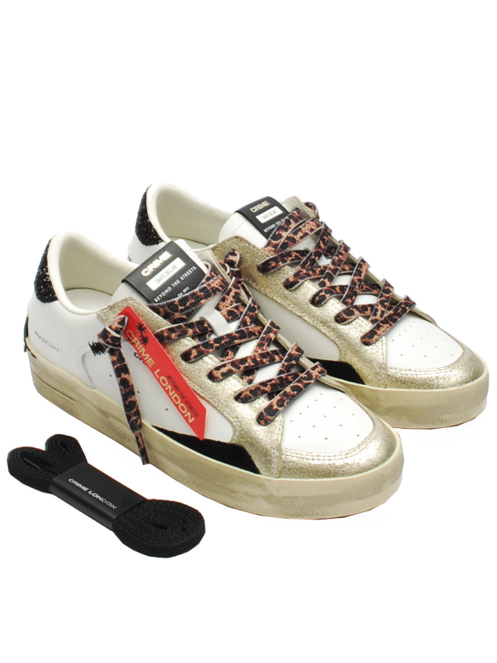 Sneaker Donna Crime London Sk8 Deluxe 25113 Bianco Platino AI25 - Calzature Nucca